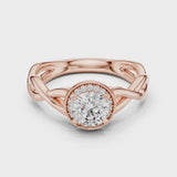 14K IGI Certified Diamond Ring with E-F Color VVS-VS Clarity Diamonds LR-0208@7