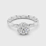 14K IGI Certified Diamond Ring with E-F Color VVS-VS Clarity Diamonds LR-0019@7