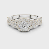 14K IGI Certified Diamond Ring with E-F Color VVS-VS Clarity Diamonds LR-0223@7