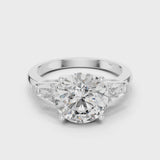 14K IGI Certified Diamond Ring with E-F Color VVS-VS Clarity Diamonds LR-0048@7