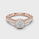 14K IGI Certified Diamond Ring with E-F Color VVS-VS Clarity Diamonds LR-0206@7