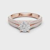14K IGI Certified Diamond Ring with E-F Color VVS-VS Clarity Diamonds LR-0326@7