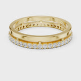 14K IGI Certified Diamond Ring with E-F Color VVS-VS Clarity Diamonds R26@7