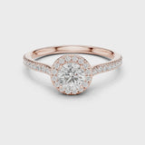 14K IGI Certified Diamond Ring with E-F Color VVS-VS Clarity Diamonds LR-0242@7