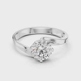 14K IGI Certified Diamond Ring with E-F Color VVS-VS Clarity Diamonds LR-0013@7