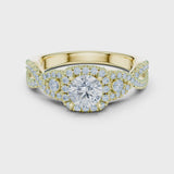 14K IGI Certified Diamond Ring with E-F Color VVS-VS Clarity Diamonds LR-0223@7