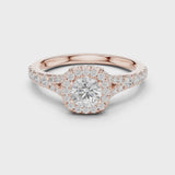 14K IGI Certified Diamond Ring with E-F Color VVS-VS Clarity Diamonds LR-0239@7