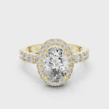 14K IGI Certified Diamond Ring with E-F Color VVS-VS Clarity Diamonds LR-0175