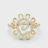 14K IGI Certified Diamond Ring with E-F Color VVS-VS Clarity Diamonds LR-01 (62)