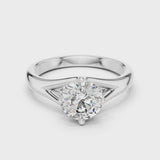 14K IGI Certified Diamond Ring with E-F Color VVS-VS Clarity Diamonds LR-0012@7