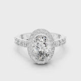 14K IGI Certified Diamond Ring with E-F Color VVS-VS Clarity Diamonds LR-0175