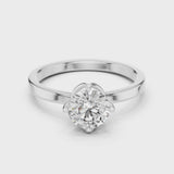 14K IGI Certified Diamond Ring with E-F Color VVS-VS Clarity Diamonds LR-0018@7