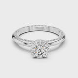 14K IGI Certified Diamond Ring with E-F Color VVS-VS Clarity Diamonds LR-0016@7