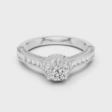 14K IGI Certified Diamond Ring with E-F Color VVS-VS Clarity Diamonds LR-0206@7