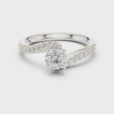 14K IGI Certified Diamond Ring with E-F Color VVS-VS Clarity Diamonds LR-0320@7