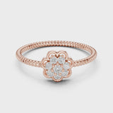 14K IGI Certified Diamond Ring with E-F Color VVS-VS Clarity Diamonds LR-01 (97)