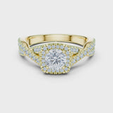 14K IGI Certified Diamond Ring with E-F Color VVS-VS Clarity Diamonds LR-0247@7