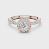 14K IGI Certified Diamond Ring with E-F Color VVS-VS Clarity Diamonds LR-0220@7