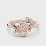 14K IGI Certified Diamond Ring with E-F Color VVS-VS Clarity Diamonds LR-01 (63)