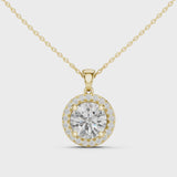 14K IGI Certified Diamond Pendant with E-F Color VVS-VS Clarity Diamonds PND-0003@7