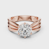 14K IGI Certified Diamond Ring with E-F Color VVS-VS Clarity Diamonds LR-0154@7
