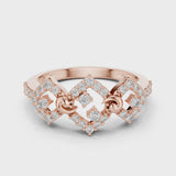 14K IGI Certified Diamond Ring with E-F Color VVS-VS Clarity Diamonds LR-01 (88)