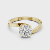 14K IGI Certified Diamond Ring with E-F Color VVS-VS Clarity Diamonds LR-0023@7