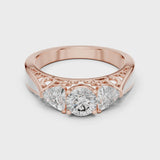 14K IGI Certified Diamond Ring with E-F Color VVS-VS Clarity Diamonds LR-0029@7