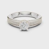 14K IGI Certified Diamond Ring with E-F Color VVS-VS Clarity Diamonds LR-0321@7