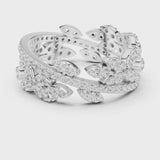 14K IGI Certified Diamond Ring with E-F Color VVS-VS Clarity Diamonds r45@7