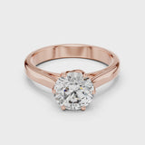 14K IGI Certified Diamond Ring with E-F Color VVS-VS Clarity Diamonds LR-0037@7
