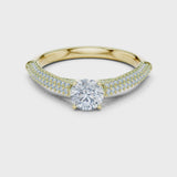 14K IGI Certified Diamond Ring with E-F Color VVS-VS Clarity Diamonds LR-0317@7