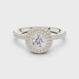 14K IGI Certified Diamond Ring with E-F Color VVS-VS Clarity Diamonds LR-0246@7