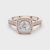 14K IGI Certified Diamond Ring with E-F Color VVS-VS Clarity Diamonds LR-0240@7