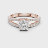 14K IGI Certified Diamond Ring with E-F Color VVS-VS Clarity Diamonds LR-0347@7