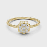 14K IGI Certified Diamond Ring with E-F Color VVS-VS Clarity Diamonds LR-01 (97)
