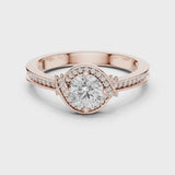 14K IGI Certified Diamond Ring with E-F Color VVS-VS Clarity Diamonds LR-0332@7