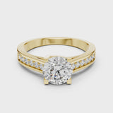 14K IGI Certified Diamond Ring with E-F Color VVS-VS Clarity Diamonds LR-0035@7