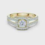 14K IGI Certified Diamond Ring with E-F Color VVS-VS Clarity Diamonds LR-0217@7