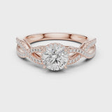 14K IGI Certified Diamond Ring with E-F Color VVS-VS Clarity Diamonds LR-0232@7