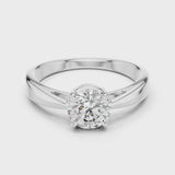 14K IGI Certified Diamond Ring with E-F Color VVS-VS Clarity Diamonds LR-0003