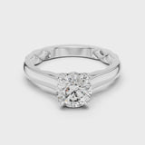 14K IGI Certified Diamond Ring with E-F Color VVS-VS Clarity Diamonds LR-0044@7