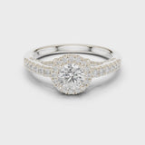 14K IGI Certified Diamond Ring with E-F Color VVS-VS Clarity Diamonds LR-0218@7
