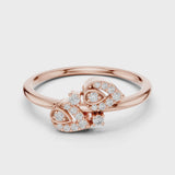 14K IGI Certified Diamond Ring with E-F Color VVS-VS Clarity Diamonds LR-01 (60)