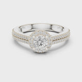 14K IGI Certified Diamond Ring with E-F Color VVS-VS Clarity Diamonds LR-0234@7