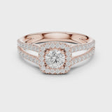 14K IGI Certified Diamond Ring with E-F Color VVS-VS Clarity Diamonds LR-0217@7