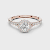 14K IGI Certified Diamond Ring with E-F Color VVS-VS Clarity Diamonds LR-0238@7