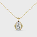 14K IGI Certified Diamond Pendant with E-F Color VVS-VS Clarity Diamonds PND-0002