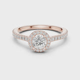 14K IGI Certified Diamond Ring with E-F Color VVS-VS Clarity Diamonds LR-0224@7