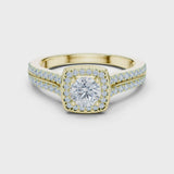 14K IGI Certified Diamond Ring with E-F Color VVS-VS Clarity Diamonds LR-0248@7